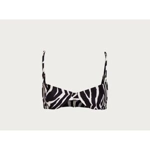 SAME Los Angeles Zebra Underwire Bikini Top Size M Black White Designer